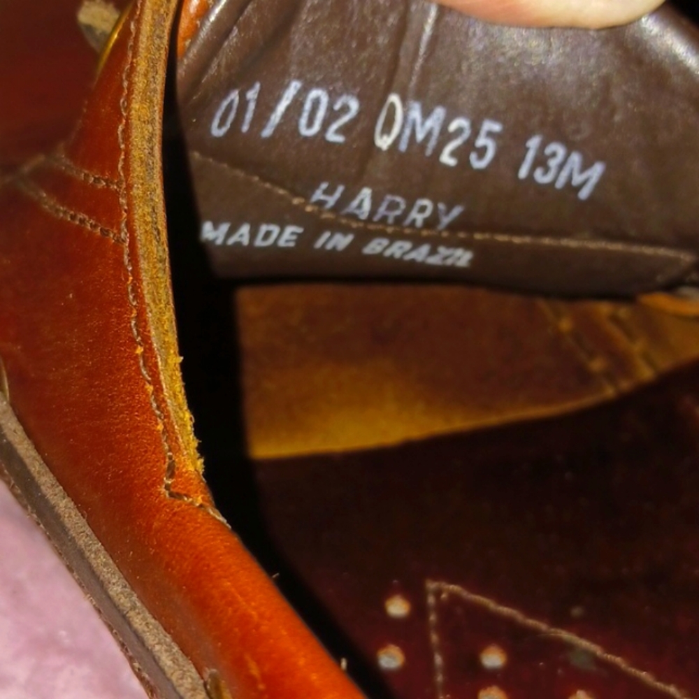 Bass size 13 Men's leather Harry Boat Shoes  excellent preowned condition - Picture 6 of 6